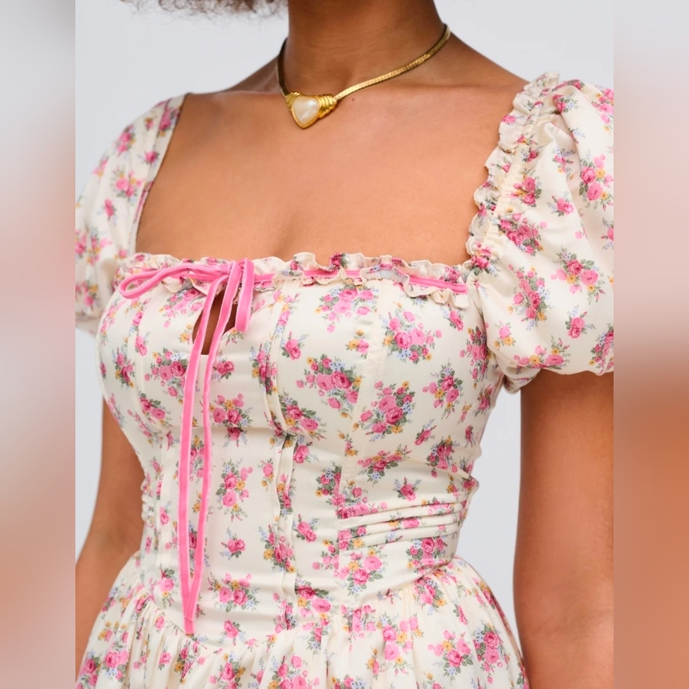 For Love And Lemons Etienne Floral Mini Dress - Picture 4 of 5